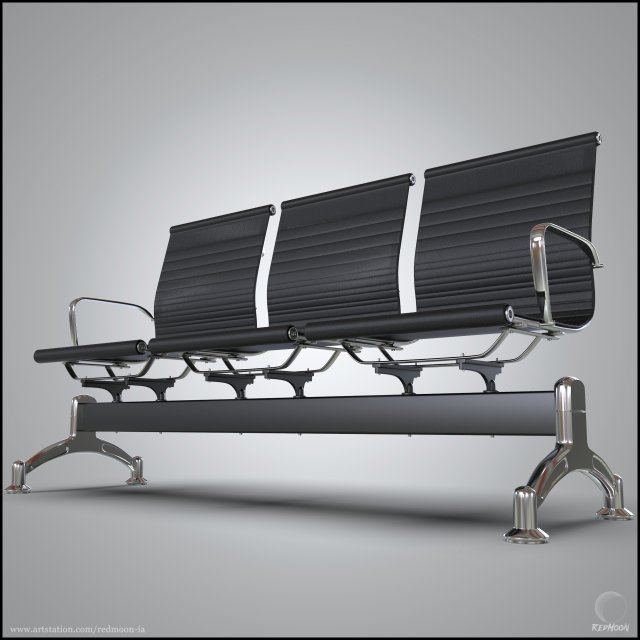 Waiting chair Modèle 3D .c4d .max .obj .3ds .fbx .stl .blend 