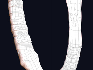 Skull axe game ready low-poly 3D-Modell
