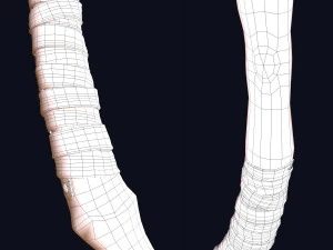 Skull axe game ready low-poly 3D Model