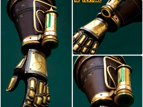 Steampunk-Handhandschuhe 3D Modell