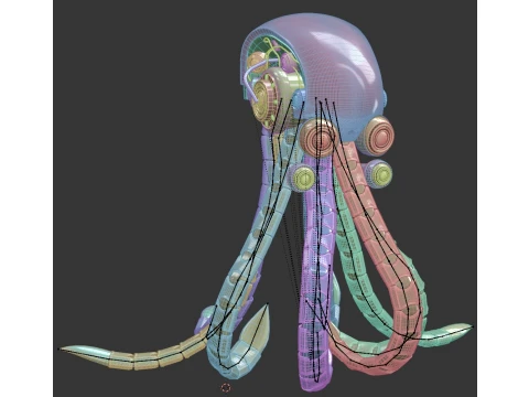 Octopus burg 3D Model