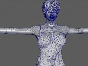 female rigged game ready 3D मॉडल