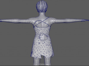 female rigged game ready 3D मॉडल