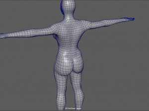 female rigged game ready 3D मॉडल