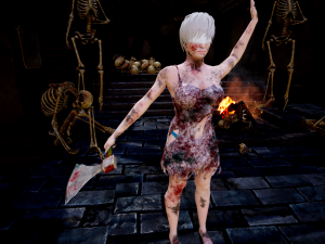 female rigged game ready Modèle 3D