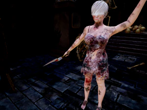 female rigged game ready 3D Model