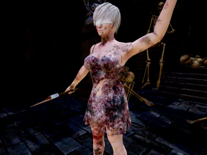 female rigged game ready 3D Model