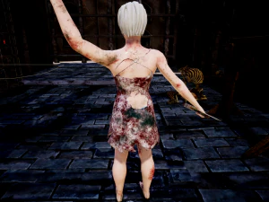 female rigged game ready 3D Model