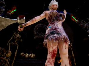 female rigged game ready 3D Model