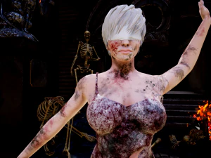 female rigged game ready 3D Model