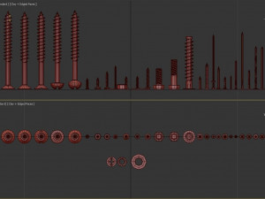 screws and nails---hd 3D Model