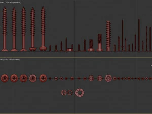 screws and nails---hd 3D Model