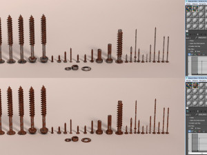 screws and nails---hd 3D Model