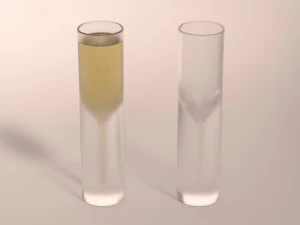 Design-Glas Champagner 3D Modell