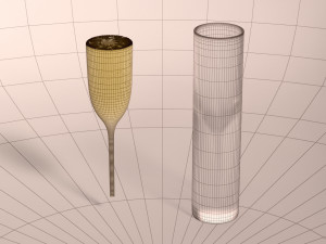 design-glass champagne 3Dモデル