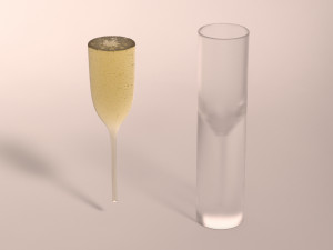 design-glass champagne 3Dモデル