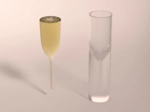 design-glass champagne 3D Model