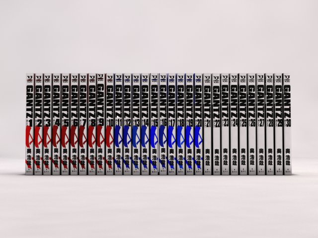 book--manga gantz 3D-Modell .c4d .max .obj .3ds .fbx .stl .blend 