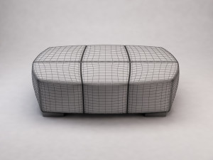 banquette---leather Modello 3D