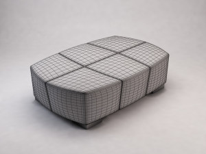 banquette---leather Modello 3D