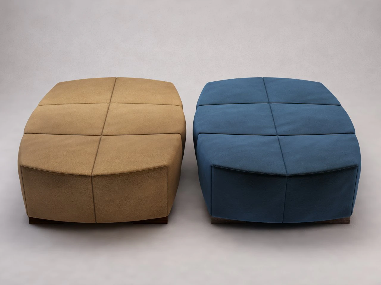 panca --- pelle scamosciata Modello 3D .c4d .max .obj .3ds .fbx .stl .blend 