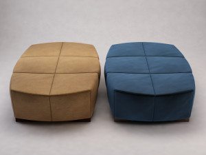 banquette---suede 3D Model