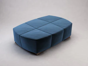 panca --- pelle scamosciata Modello 3D