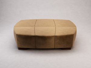 banquette---suede and leather Modèle 3D