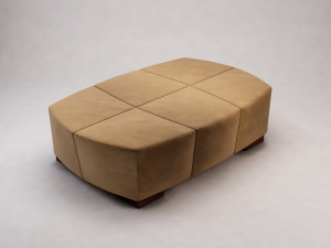 banquette---suede and leather Modèle 3D