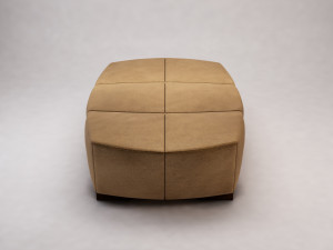 banquette---suede and leather Modèle 3D