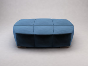 banquette---suede and leather Modèle 3D