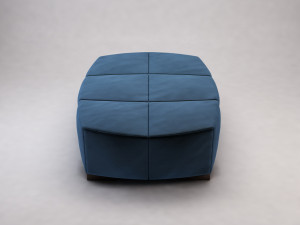 banquette---suede and leather Modèle 3D