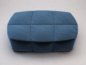 banquette---suede and leather Modèle 3D