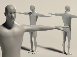 Basisnetz --- Mann einfach 3D Modell