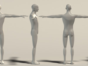 base mesh---man simple 3D Модель