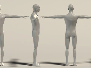 base mesh---man simple 3D Model