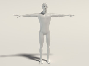 base mesh---man simple 3D Модель