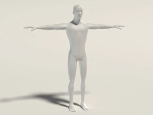 base mesh---man simple 3D Model