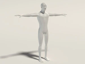 base mesh---man simple 3D Model