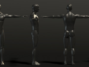 base mesh---man neutral t-pose 3D Model