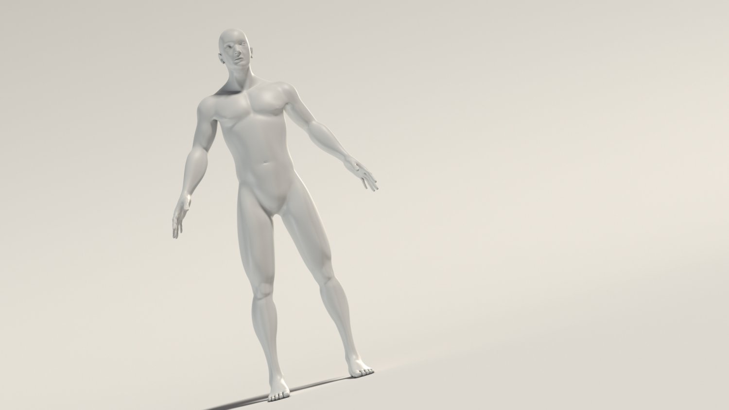 3D Model Natural Male Body In T-Pose Base Mesh - TurboSquid 2046369