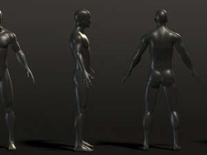 base mesh---man neutral pose 3D Model