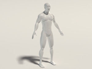base mesh---man neutral pose 3D Model