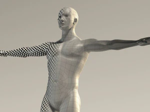 base mesh---man t-pose 3D Model