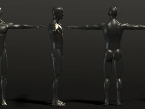 Basisnetz --- Mann-T-Pose 3D Modell