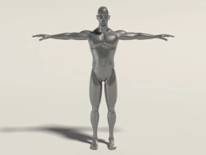 base mesh---man t-pose 3D Model