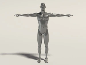 base mesh---man t-pose 3D Model
