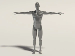 base mesh---man t-pose 3D Model