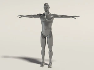 base mesh---man t-pose 3D Model