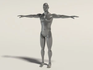 base mesh---man t-pose 3D Model